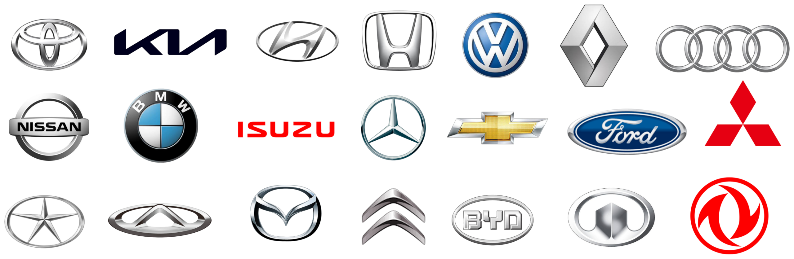 Application vehicle models: passenger cars